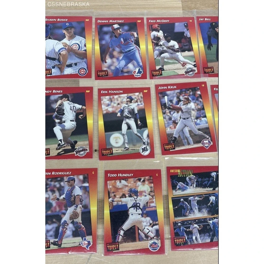 Vintage‎ 1992 Donruss Triple Play baseball trading cards